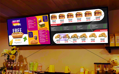 Digital TV Menu Board 3d animation branding digital tv menu graphic design logo motion graphics