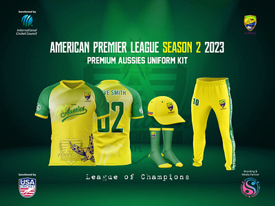 AUSSIES CRICKET TEAMS KIT DESIGN 3d branding design graphic design illustration logo mockup ui ux vector