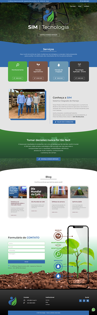 Sim Home Page - Website for Brazil elementor pro landing page site wordpress