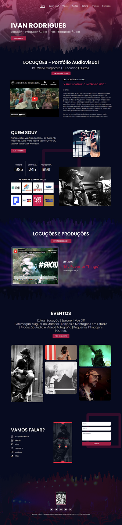 Ivan Rodrigues Home Page - Website for Portugal elementor pro landing page site wordpress