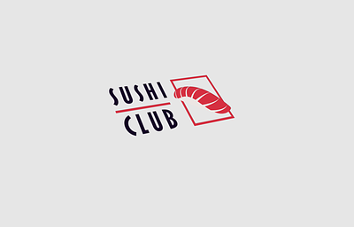 Sushi Club Logo branding fish graphic design japan logo minimal sushi