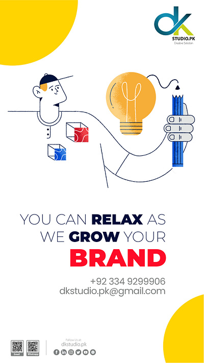 You can Relax As we Grow your Brand . app branding design graphic design illustration logo typography ui ux vector