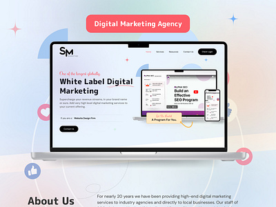 Digital Marketing Landing Page agency digital marketing digital marketing agency landing page landing page design marketing seo template ui ux website design website layout