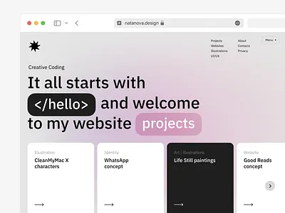 Landing page design landing portfolio ui website