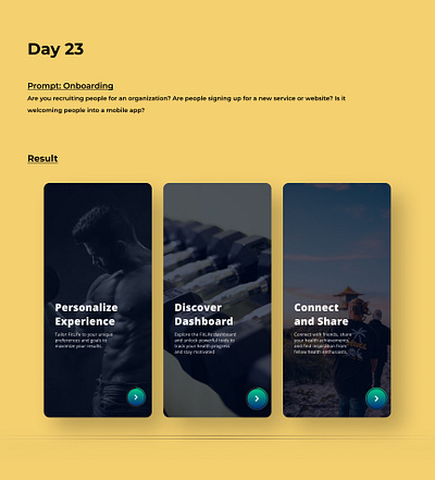 Day 23 Design Challenge: Design Onboarding Pages