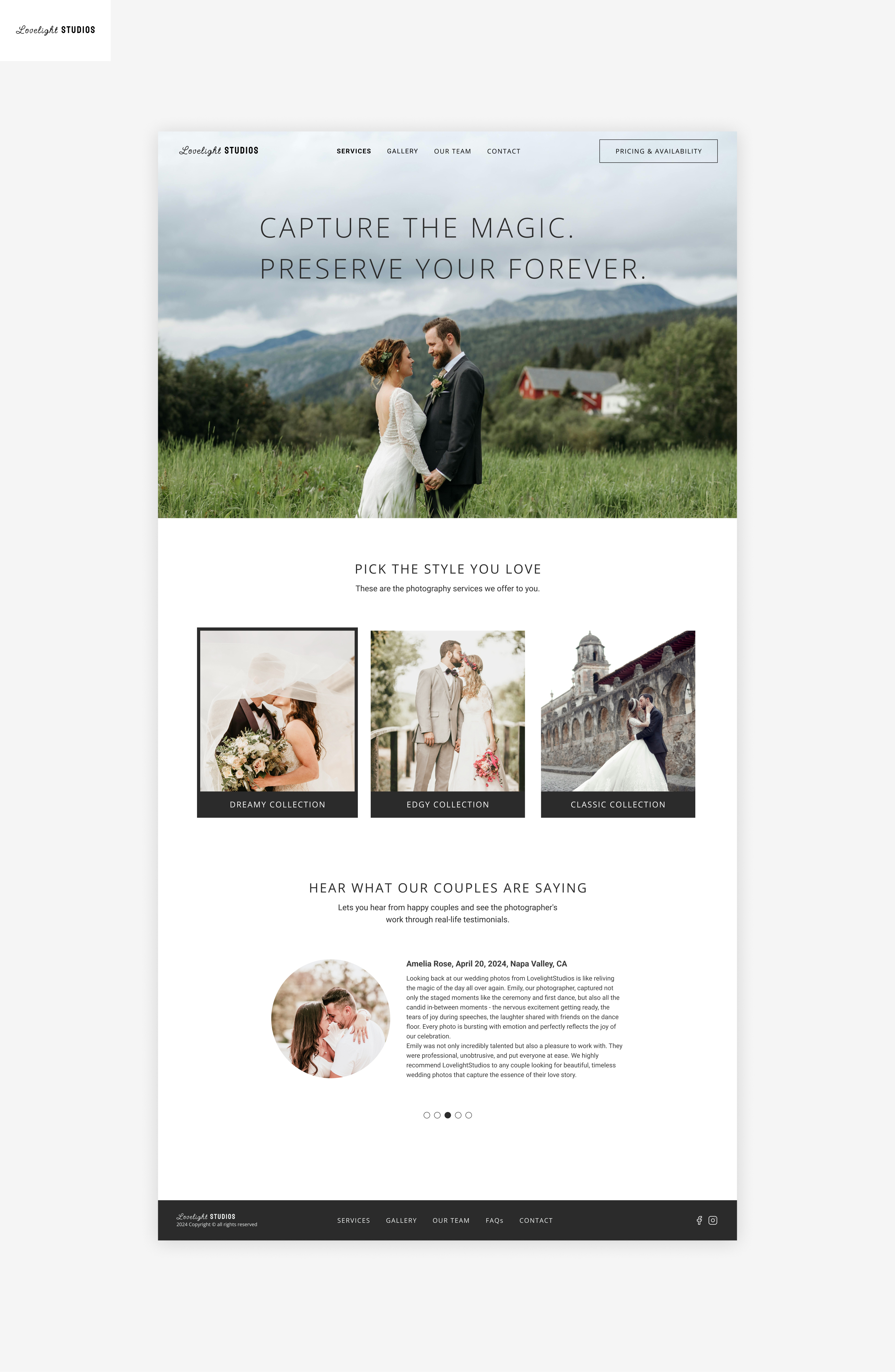 Photography portfolio design gallery photographer portfolio portfolio ui ui design visual design web design