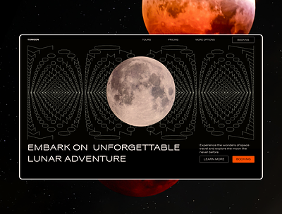 Website about lunar adventure design firstscreen space ui uiux webdesign website