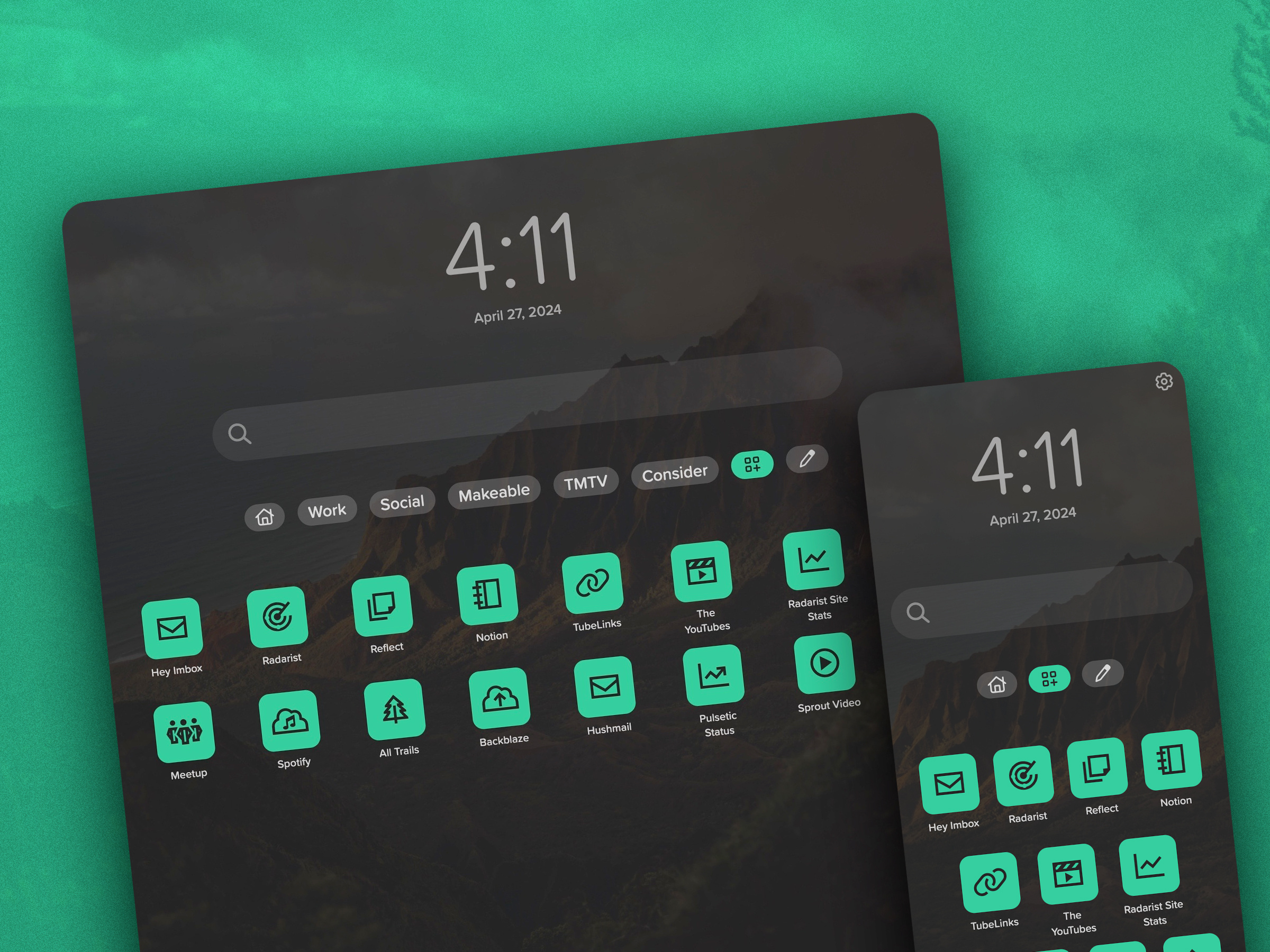 Browser Start Page Web App