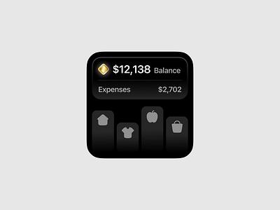 Budget iOS Widget budget clean dark expenses finance ios money saving spendings ui widget