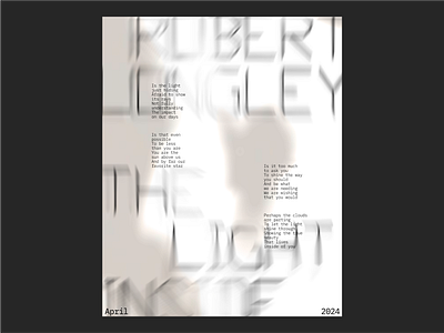 Robert Longley, The light inside Poster brutalism grange graphic design light inside minimalism poem poetry poster