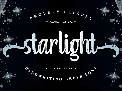 Starlight | Handwriting Font apparel font branding brush calligraphy design display font display typeface font freebie graphic design handwriting handwritten lettering lettering font logo script script font swash typography wedding font