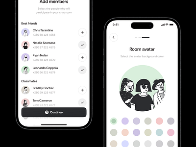 Rooms – chat room creation pages chat chat app chat room chats chatting create chat create group creating design group chat message messaging mobile app mobile chat steps ui ui ux ux web design whatsapp