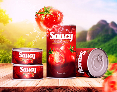 Product Package Design | Tomato can Package Design advertising branding can mockup design design graphic graphic design label design marketing package design product package product package design