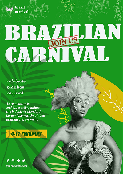 Brazilian carnival poster #byme graphic design