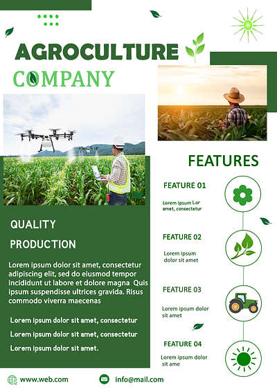 Agro company poster graphic design