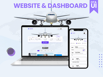 OTA Flight booking Website and Admin panel graphic design ui ux design web design website design
