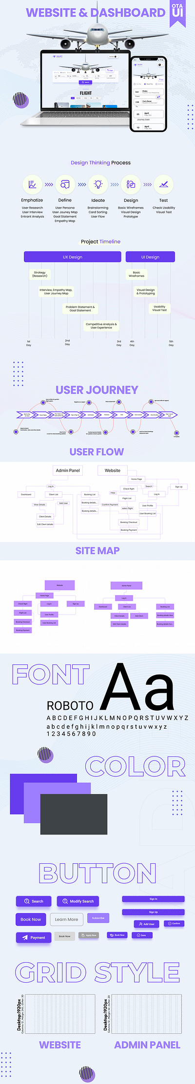 OTA Flight booking Website and Admin panel graphic design ui ux design web design website design