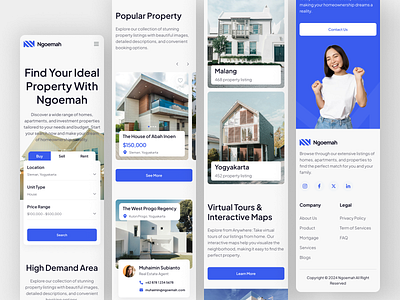 Ngoemah - Responsive Property Landing Page apartment architecture booking home house landing page mortgage property property agency property website realestate relator rent residence responsive responsive website ui web design website website design