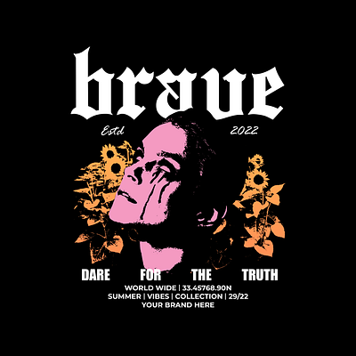 brave clothing design graphic design t hirt design