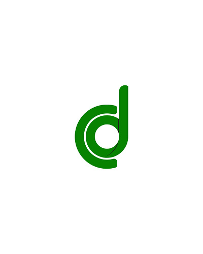 D+C Logo branding graphic design green letter logo simple