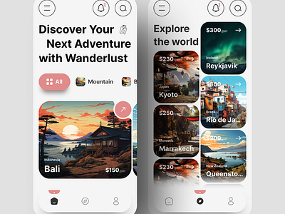 Traveling App UI Design alif alif001 app design explore figma homepage modern travel ui ui ux design ux website