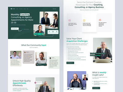 Consulting Website advic agency website b2b b2c businesses landing page client landig page consulting consusunrize landing page marketing landing page meeting websit3e