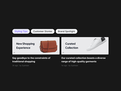 UI Craft - News / Ads Filter component design ecommerce figma portfolio rental syahdan ui user interface ux visual design