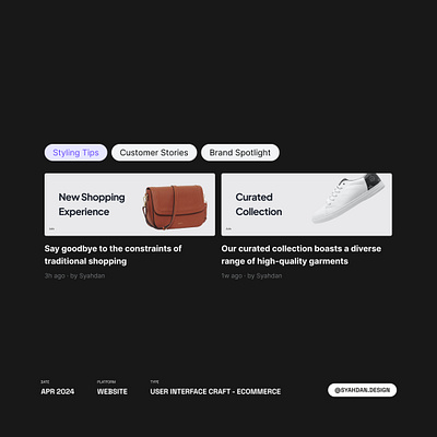 UI Craft - News / Ads Filter component design ecommerce figma portfolio rental syahdan ui user interface ux visual design