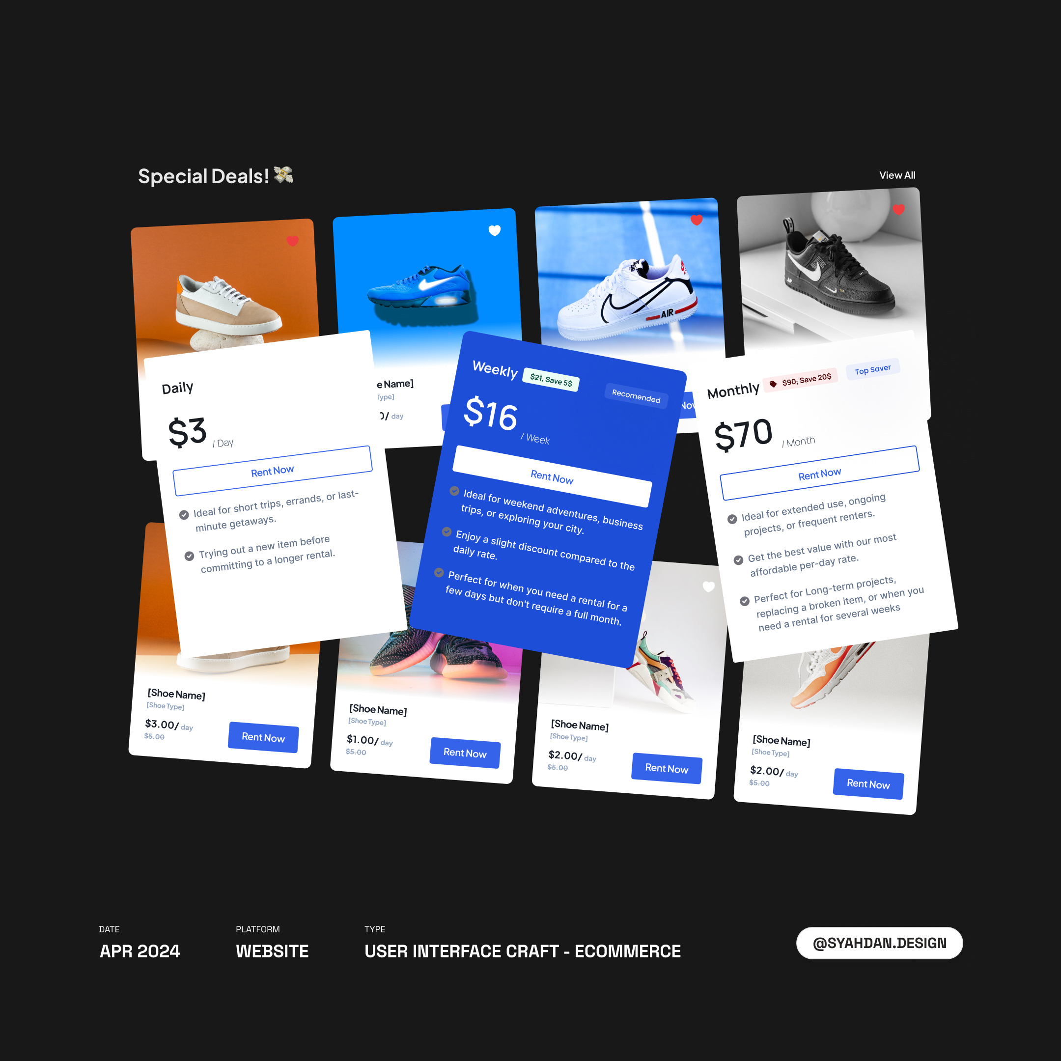 UI Craft - Special Deals + Payment Period component design ecommerce figma portfolio product syahdan ui user interface ux visual design