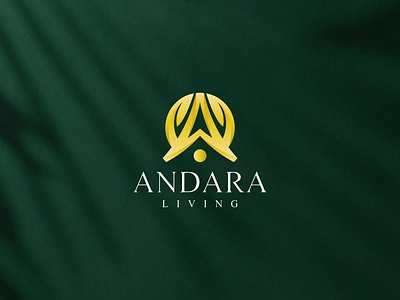 Andara Living Logo Concept andara living logo brand identity elegant logo exlusive logo gradient gold logo letter a logo living logo logo nature home logo real estate logo residence logo