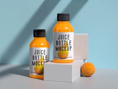 Juice Bottle Mockup psd template
