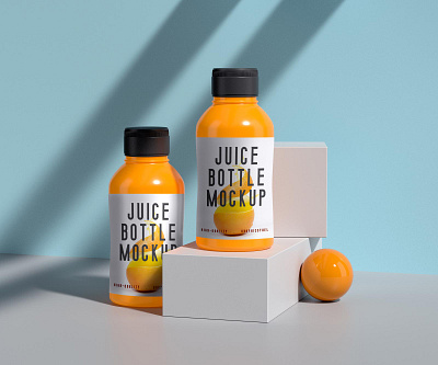 Juice Bottle Mockup psd template