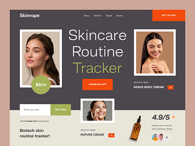 Skincare cosmetic web hero UI design best website design cosmetic web ui landing page design latest web ui latest website ux modern website design skincare web ui ui web ui web design ui web ux ux web web hero design web ui web ui design website hero ui website ui website ui design