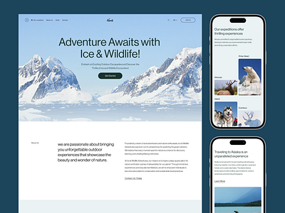 Travel website landing page exploration design hotel illustration landing page minimal mobile product design responsive travel ui uiux website wild