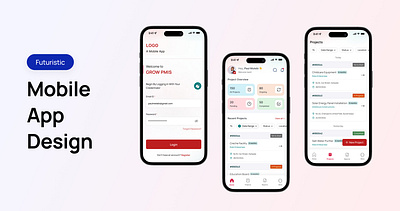 Mobile App - Clean UI app branding design illustration typography ui ux