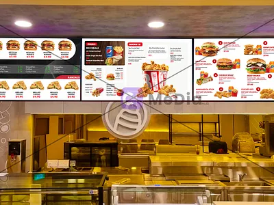 Digital TV Menu Board 3d animation branding digital tv menu graphic design motion graphics ui