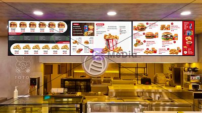 Digital TV Menu Board 3d animation branding digital tv menu graphic design motion graphics ui