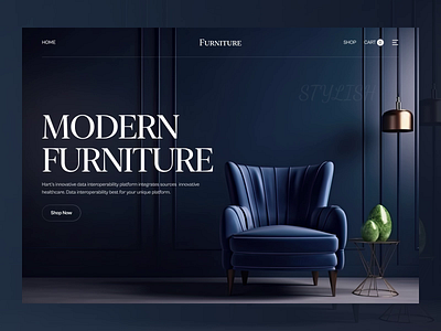 Furniture Dealers' Showrooms categorize chrome e commerce furniture furniture interior hero home homedecor landing page market marketplace metallic shop team typography ui uiux ux web design web product