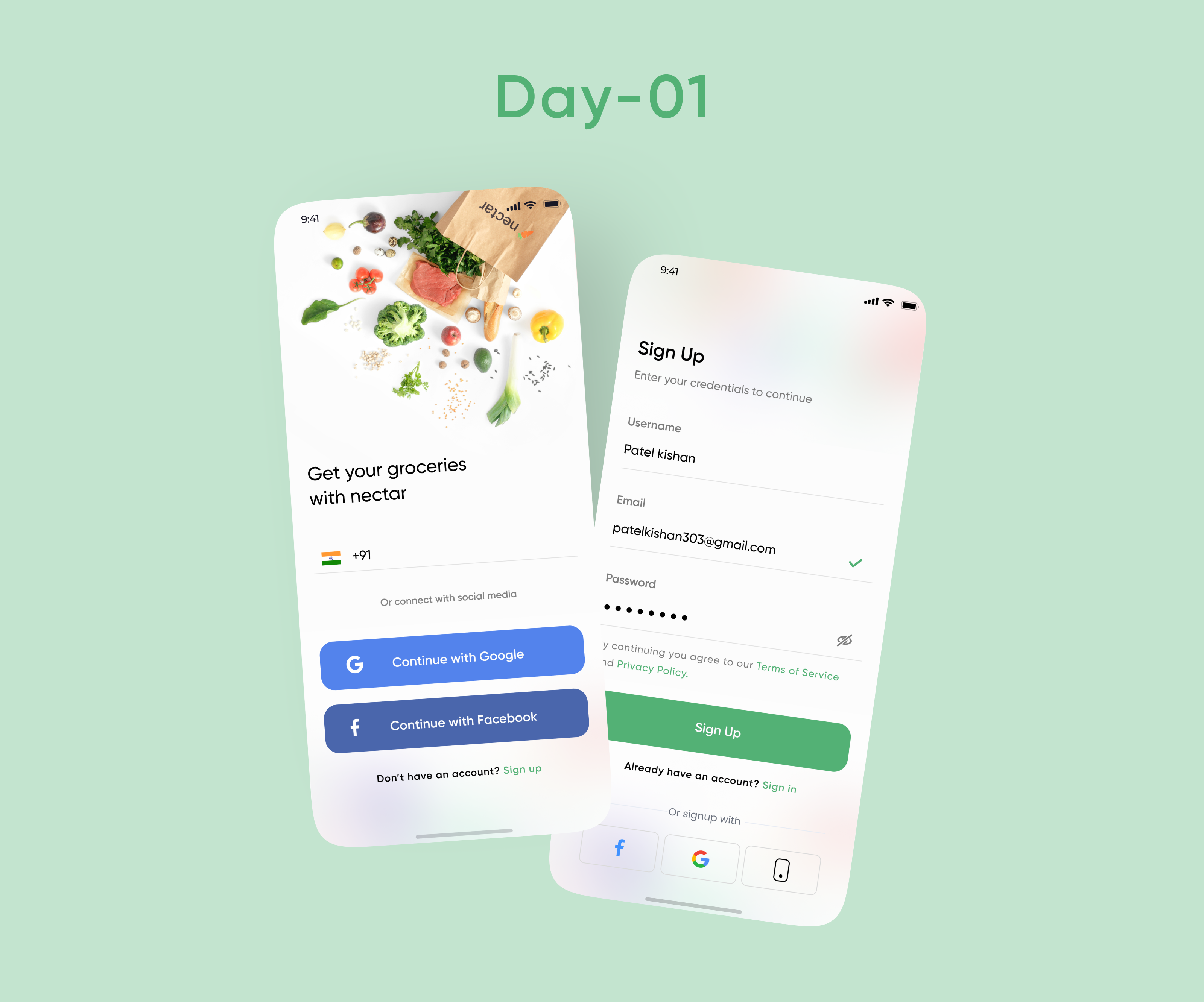 DAY-01 Sign in Form #DailyUI dailyui sigin sign up ui