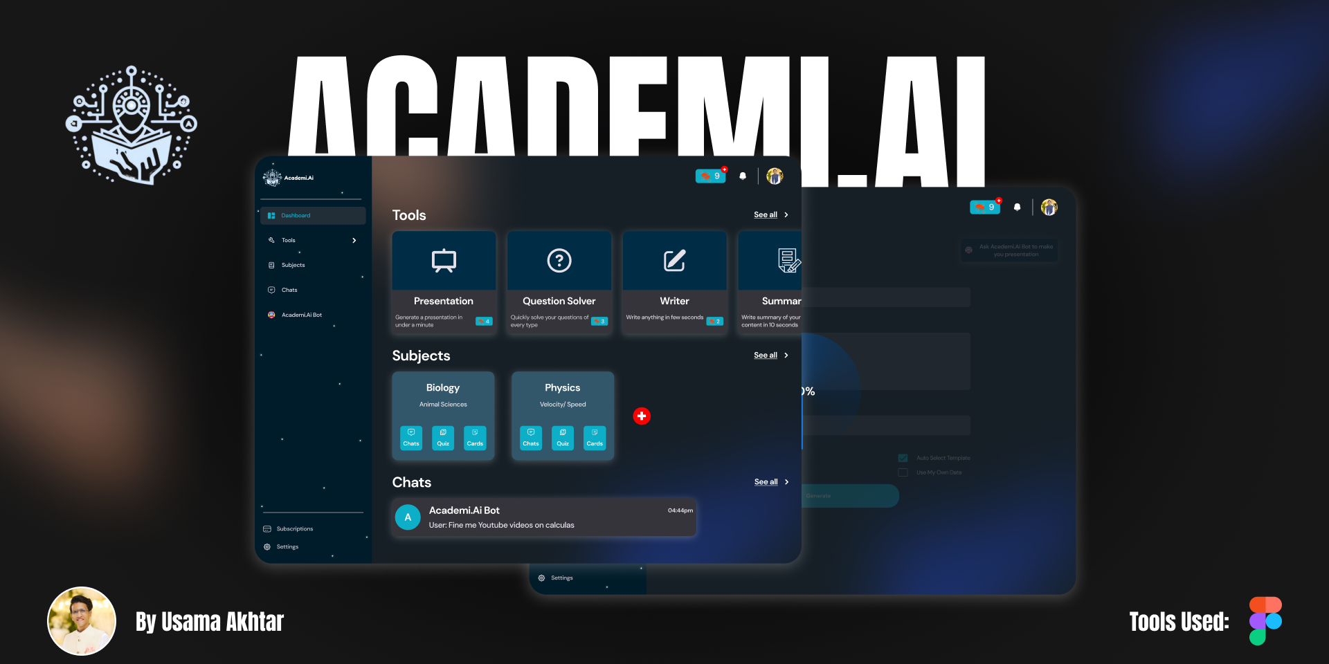 Academi.Ai Dashboards and Website UI UX