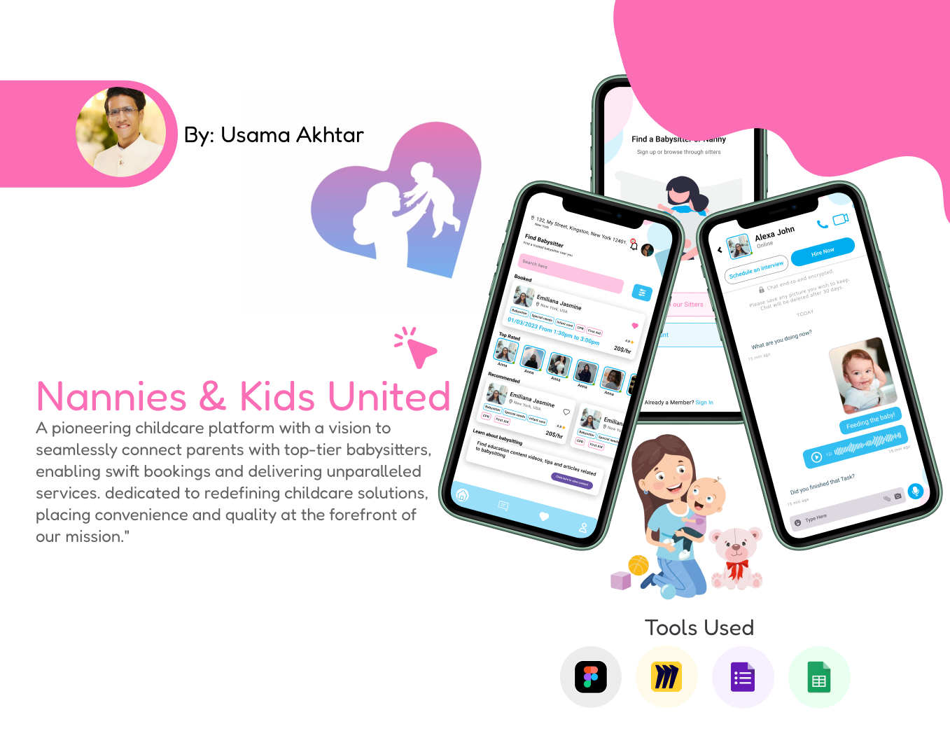 Baby Sitting App UI UX