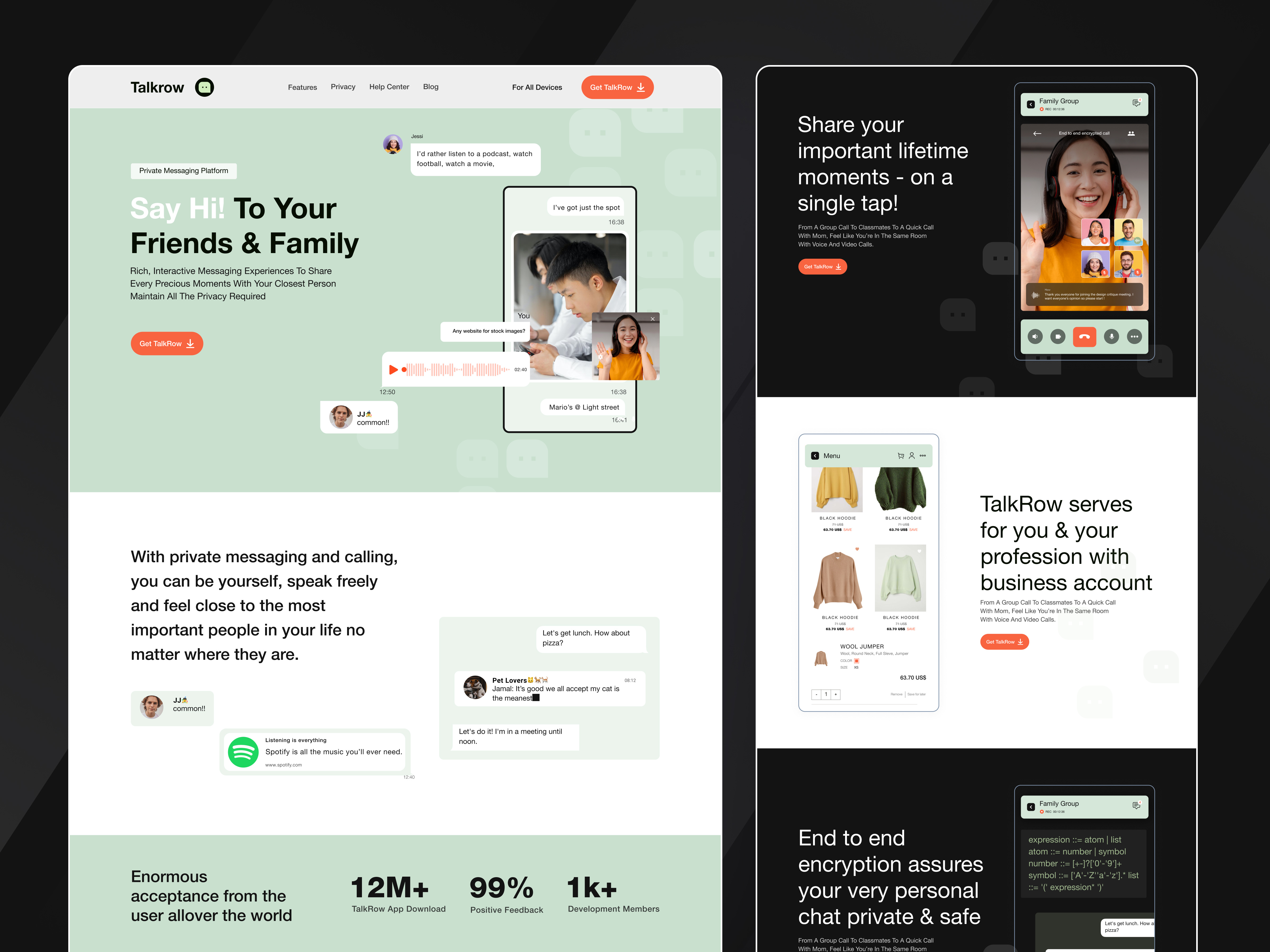 Example of Website Design (1 Landing Page)