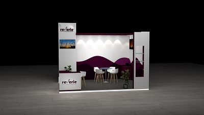 stall design 3d branding graphic design