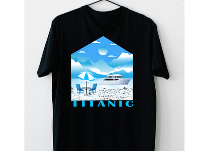 Titanic tshirt adventure branding custom customgraphic design facebook graphic design illustration marketing motivationalquotes seasonalfashion titanic tshirt typography