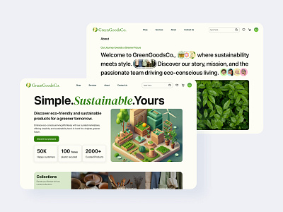 GreenGoodsco. E-commerce app and responsive web design design figma graphic design mobile ui ux
