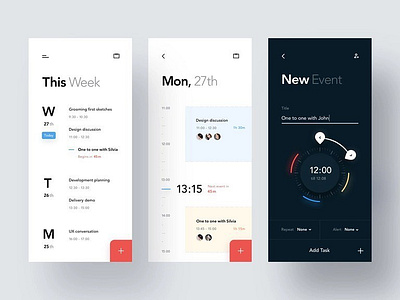 Minimal Calendar Concept ui