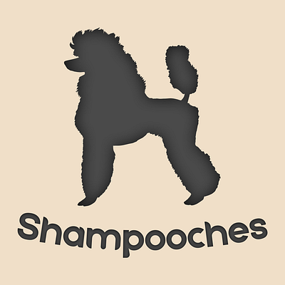 Shampooches dog grooming. branding graphic design logo