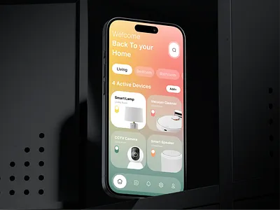 Smart Home App 3d app app design design hr rumen mobile mobile app smart smart ac smart app smart device smart fan smart home smart home app smart light trendy app ui