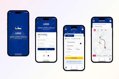 Mobile App for Airport Authority app branding design logo typography ui ux