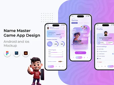 NameMaster Game UI app app design app ui design game game design ui ux